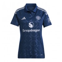 Camiseta Manchester United Alejandro Garnacho #17 Segunda Equipación Replica 2024-25 para mujer mangas cortas